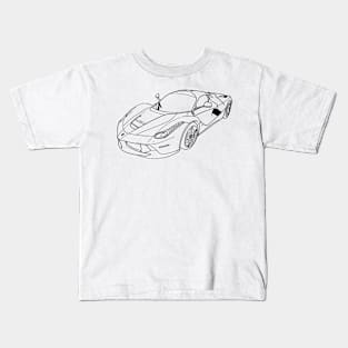 La Ferrari Wireframe Drawing Kids T-Shirt